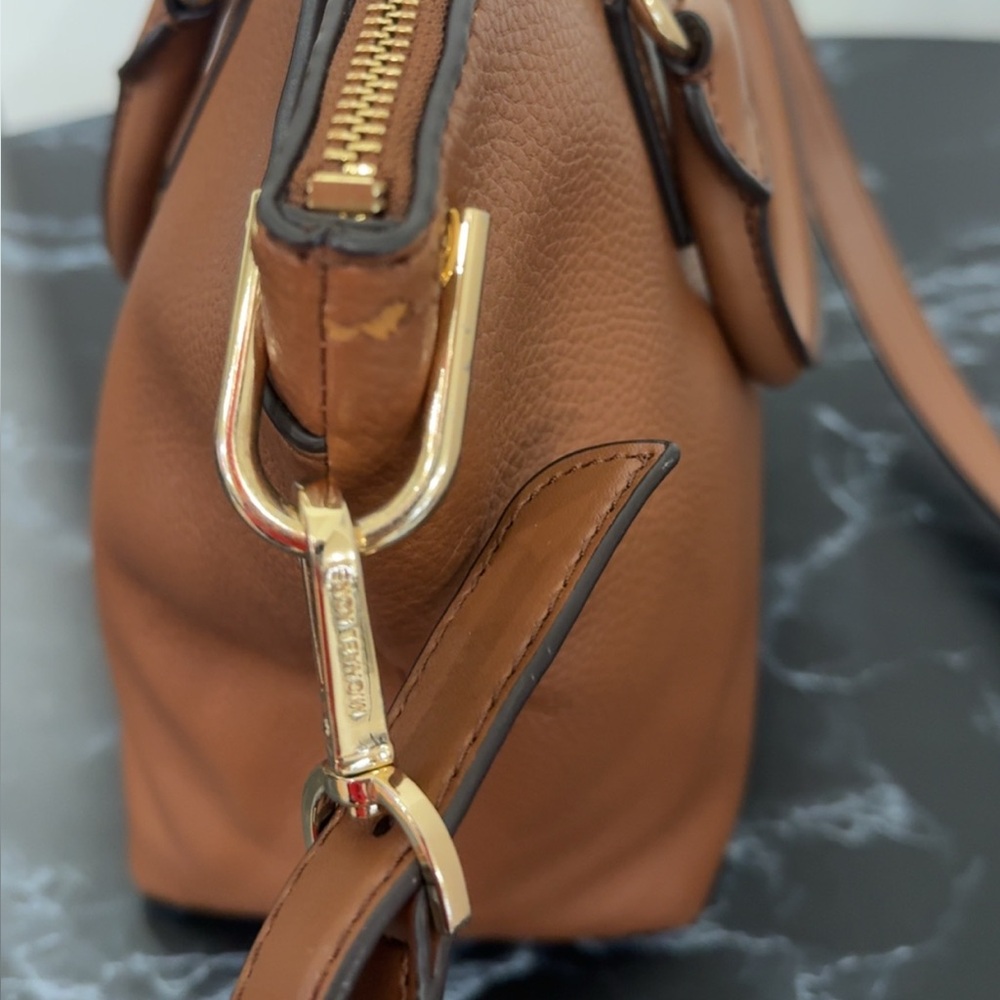 MICHAEL Michael Kors Elson Large Convertible Satchel in Brown Luggage AUTHENTIC - Picture 12 of 16